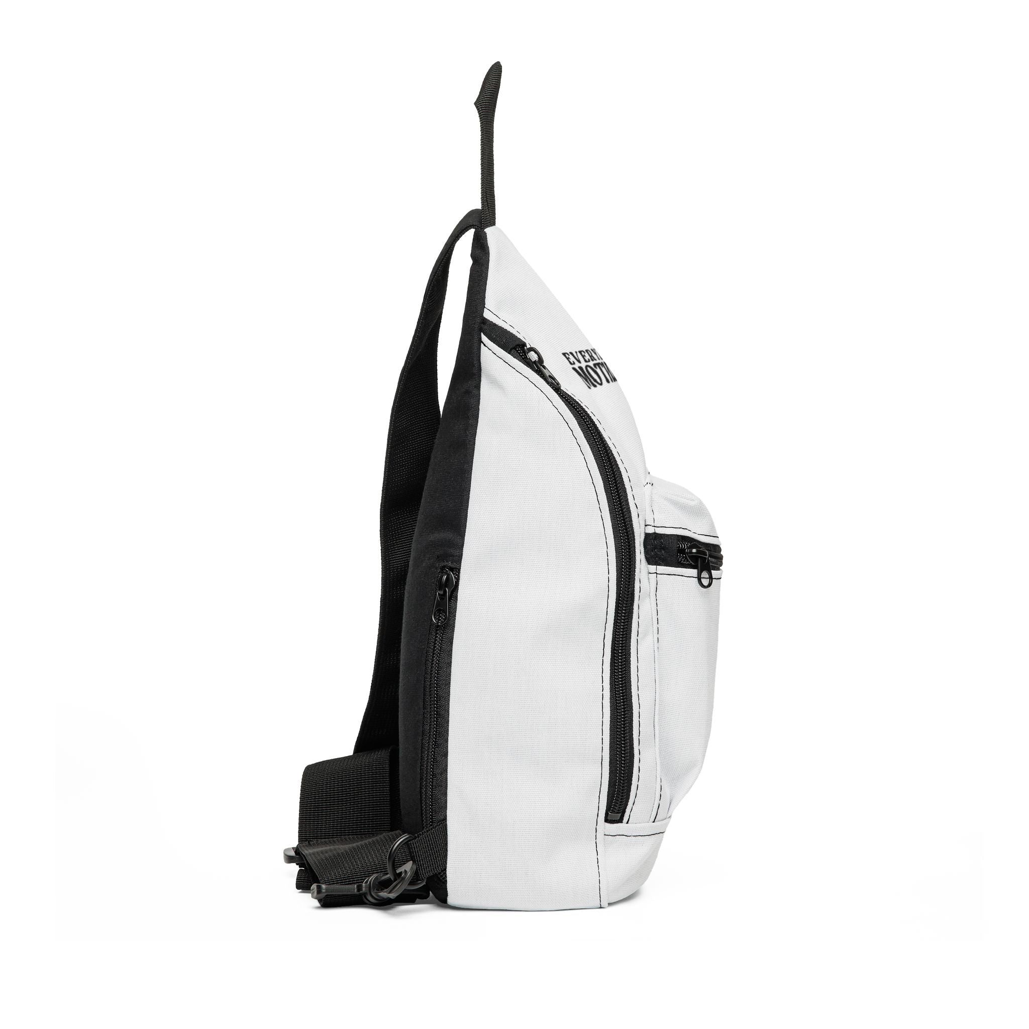 Minimal White Sling Bag – Compact Crossbody Backpack for Everyday Carry