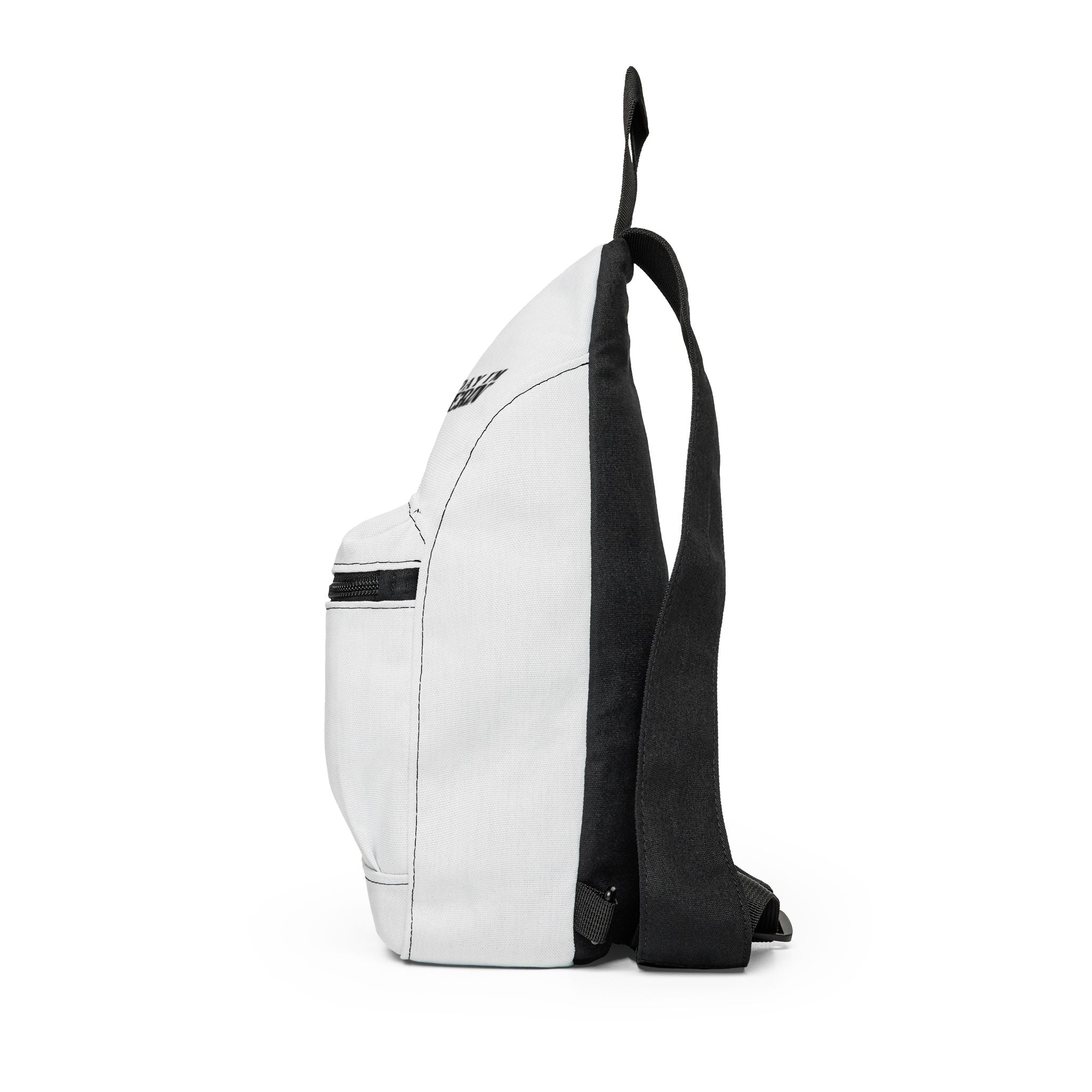 Minimal White Sling Bag – Compact Crossbody Backpack for Everyday Carry