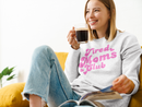 Tired Moms Club Sweatshirt — Cute Pink Retro Mom Life Pullover