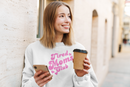 Tired Moms Club Sweatshirt — Cute Pink Retro Mom Life Pullover