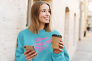Tired Moms Club Sweatshirt — Cute Pink Retro Mom Life Pullover