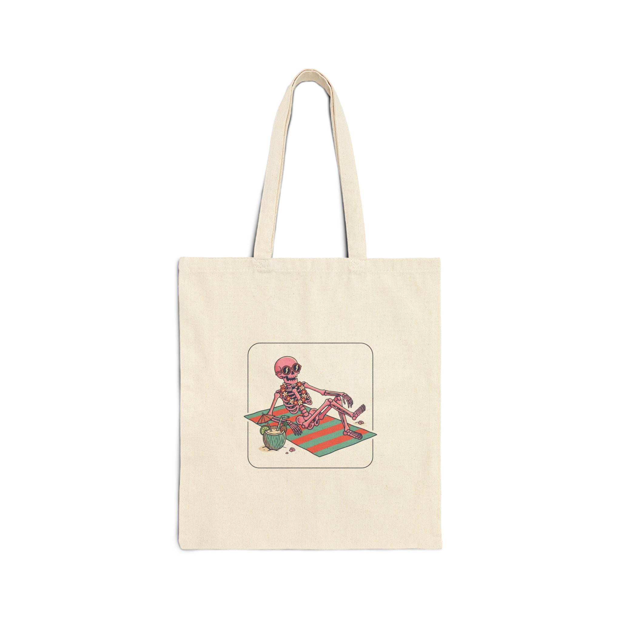 Summer Skeleton Canvas Tote Bag