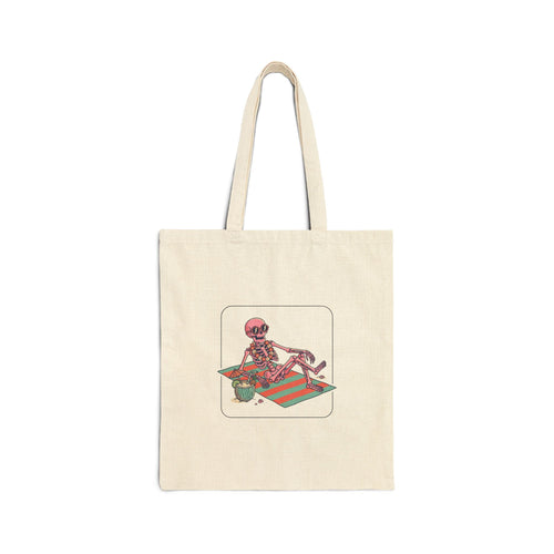 Summer Skeleton Canvas Tote Bag
