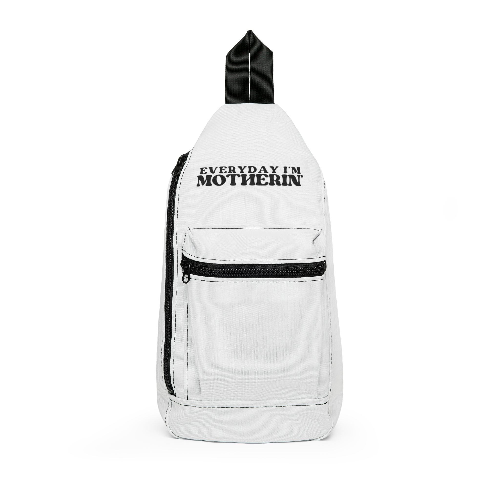 Minimal White Sling Bag – Compact Crossbody Backpack for Everyday Carry
