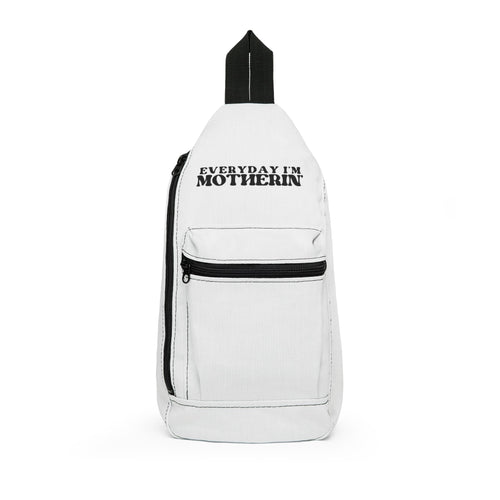 Minimal White Sling Bag – Compact Crossbody Backpack for Everyday Carry