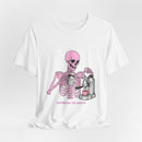 Espresso or Death Tee — Pink Skeleton Coffee Shirt